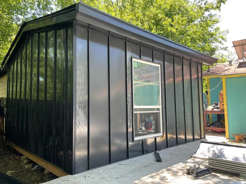 Black standing seam metal wall panels for Metal Roof Installation in Vidor